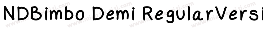 NDBimbo Demi RegularVersion字体转换